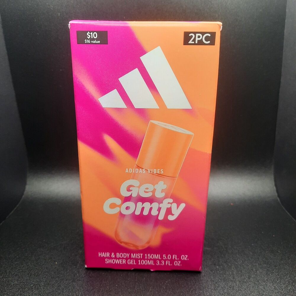 Adidas Vibes Get Comfy Hair, Body Mist Shower Gel New
